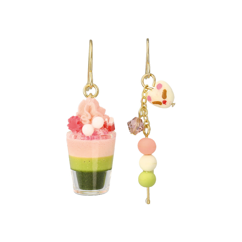 ピアス 抹茶 パフェ 団子 桜 フックピアス – OSEWAYAオンラインストア