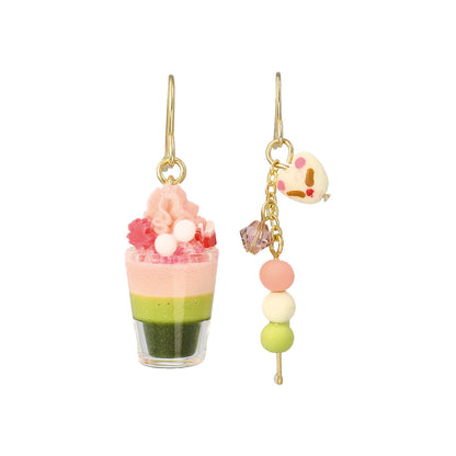 ピアス 抹茶 パフェ 団子 桜 フックピアス