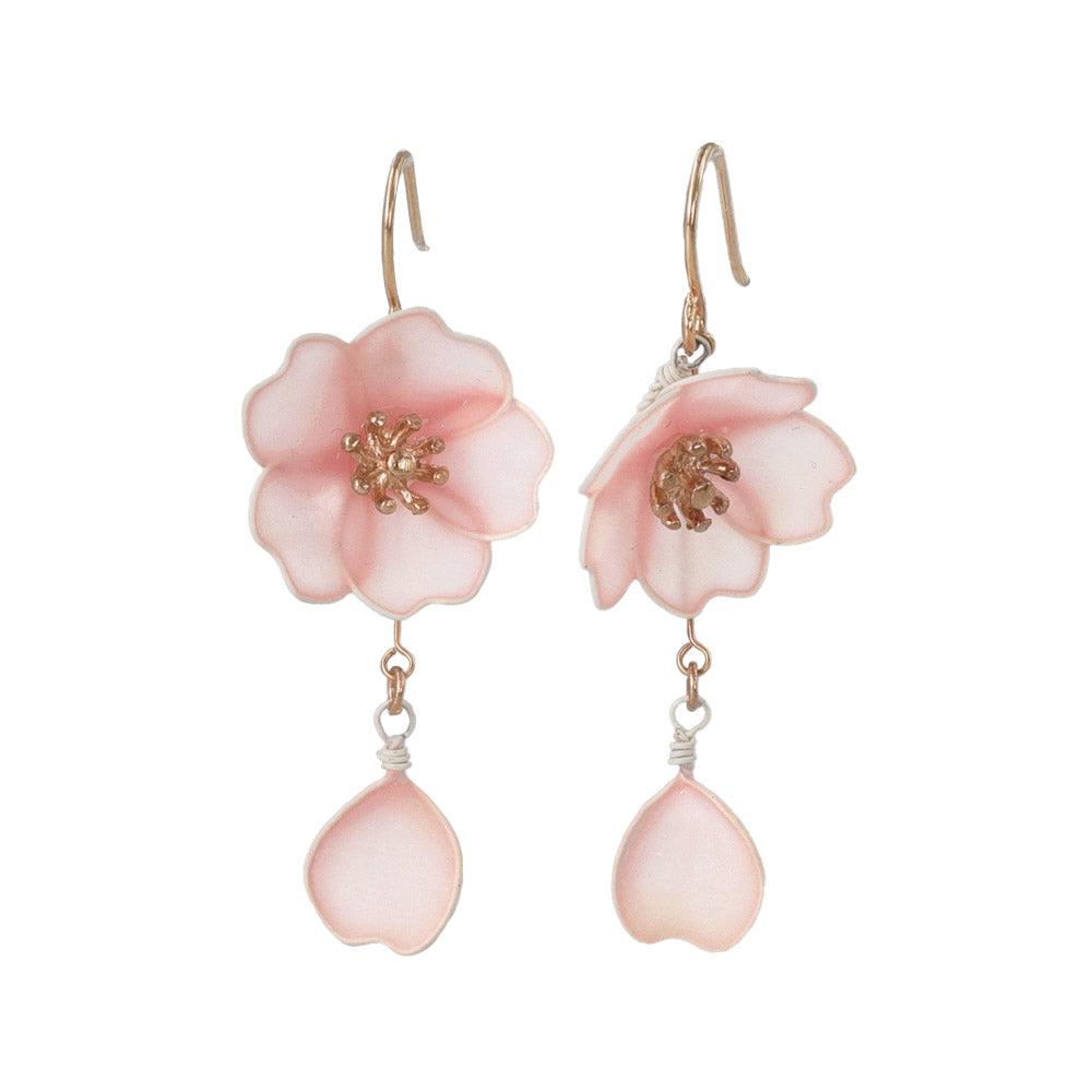 ピアス ニッケルフリー メタル 桜 花びら ワイヤーフラワー サージカルステンレスポスト フックピアス