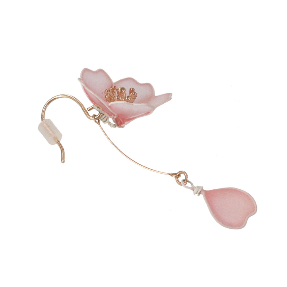 ピアス ニッケルフリー メタル 桜 花びら ワイヤーフラワー サージカルステンレスポスト フックピアス