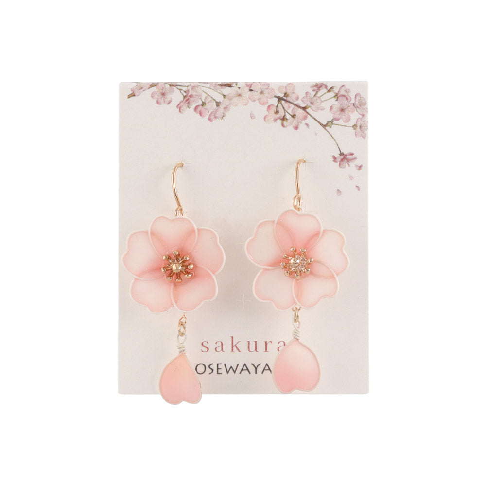 ピアス ニッケルフリー メタル 桜 花びら ワイヤーフラワー サージカルステンレスポスト フックピアス