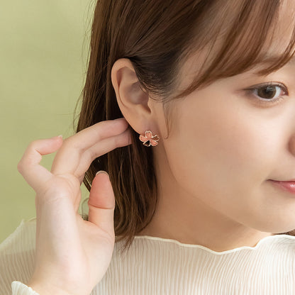 ピアス ニッケルフリー メタル 桜 チタンポスト スタッドピアス