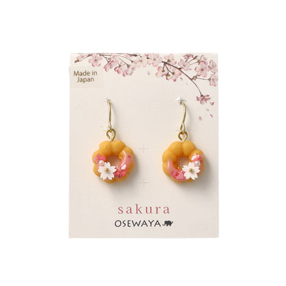 ピアス 桜 フラワー ドーナツ スイーツ フックピアス