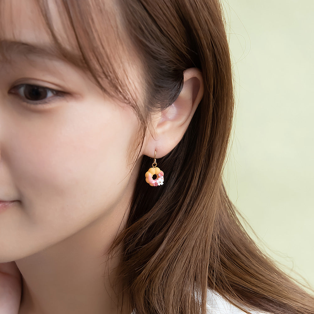 ピアス 桜 フラワー ドーナツ スイーツ フックピアス
