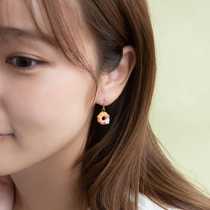 ピアス 桜 フラワー ドーナツ スイーツ フックピアス