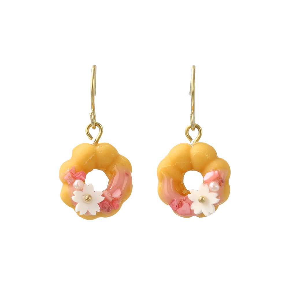 ピアス 桜 フラワー ドーナツ スイーツ フックピアス