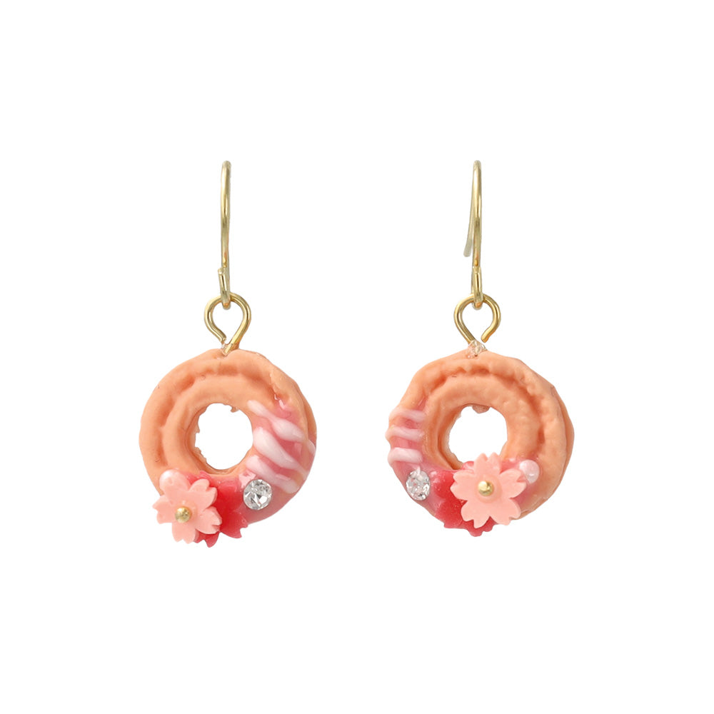 ピアス 桜 フラワー ドーナツ スイーツ フックピアス
