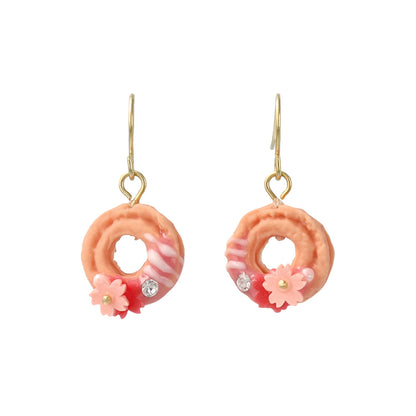 ピアス 桜 フラワー ドーナツ スイーツ フックピアス