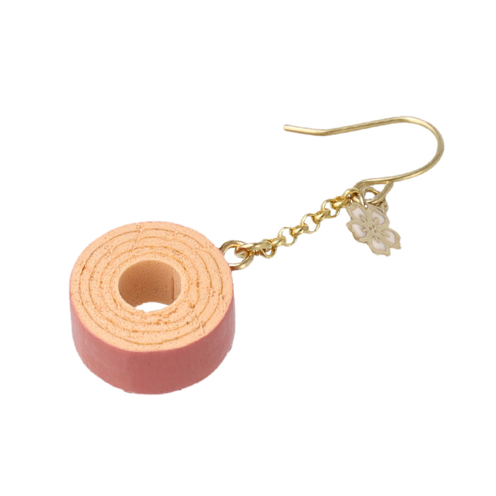 ピアス 桜 フラワー バームクーヘン スイーツ フックピアス