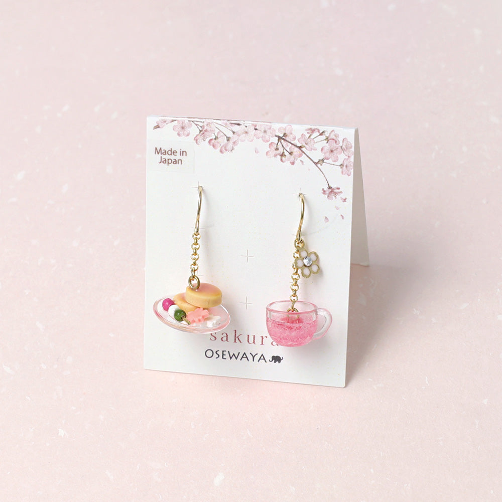 ピアス 桜 フラワー パンケーキ 団子 スイーツ フックピアス
