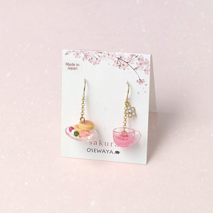 ピアス 桜 フラワー パンケーキ 団子 スイーツ フックピアス