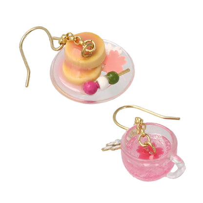 ピアス 桜 フラワー パンケーキ 団子 スイーツ フックピアス