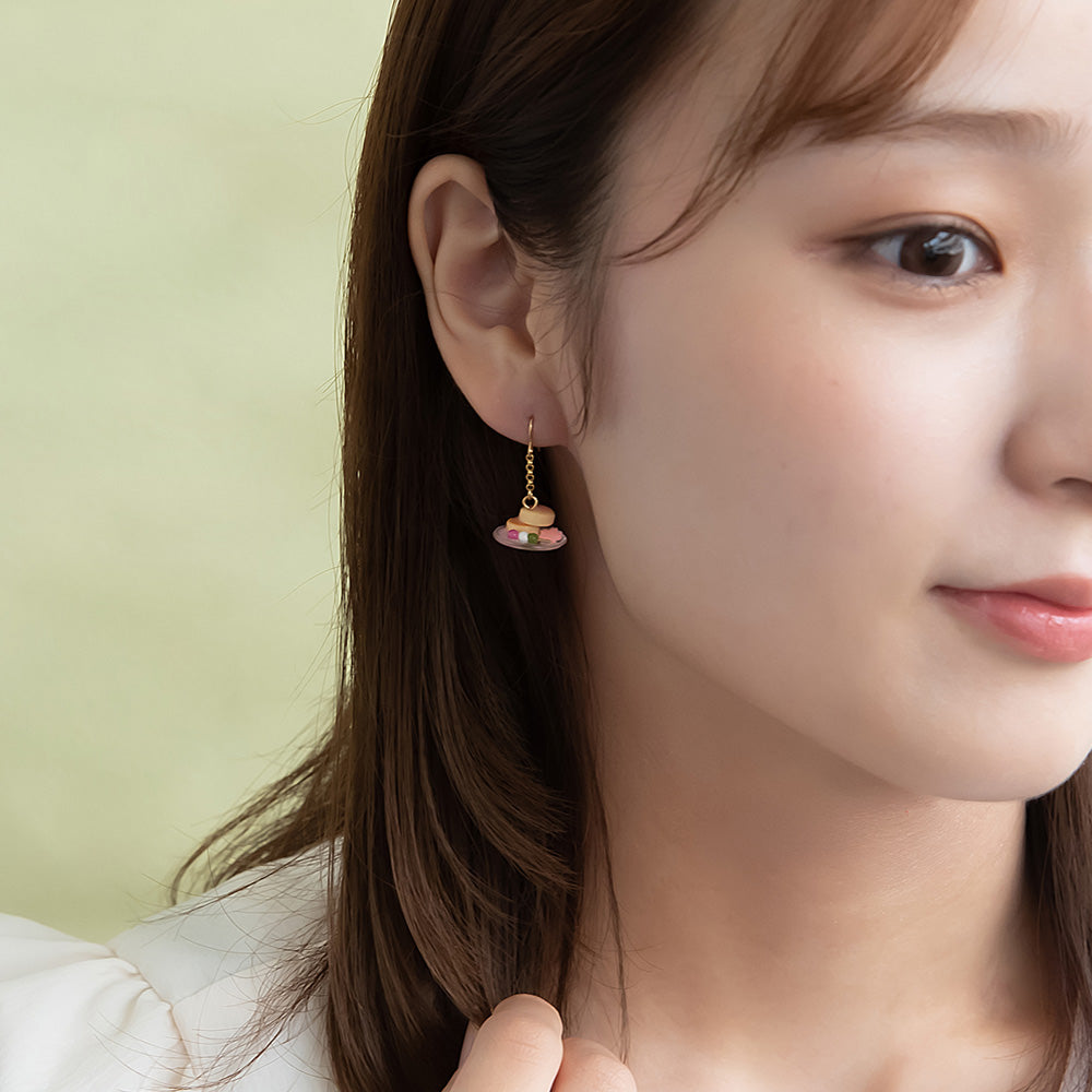 ピアス 桜 フラワー パンケーキ 団子 スイーツ フックピアス