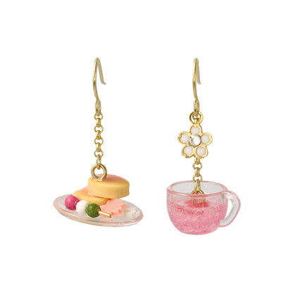 ピアス 桜 フラワー パンケーキ 団子 スイーツ フックピアス