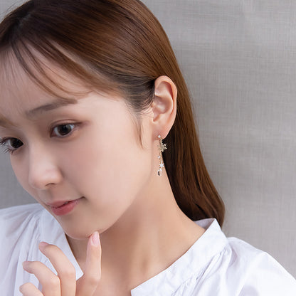 ピアス ニッケルフリー 猫 雪の結晶 チタンポスト スタッドピアス