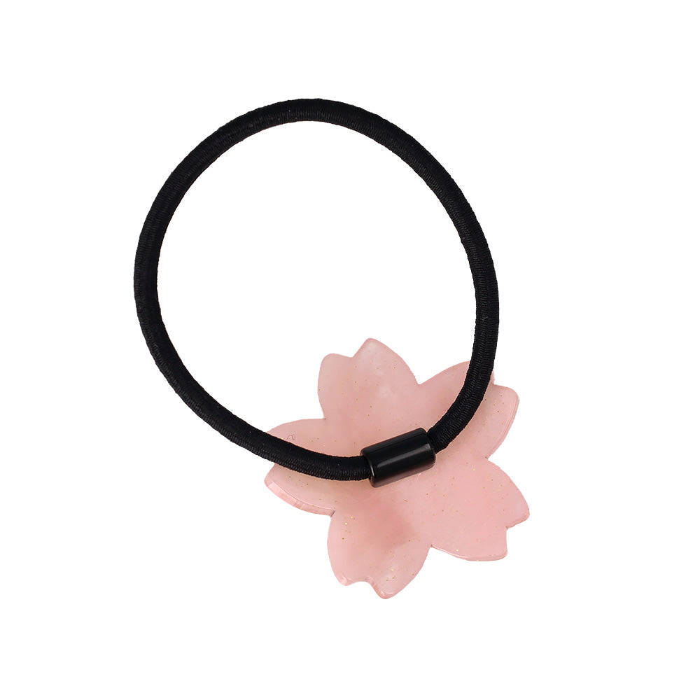 ヘアゴム 桜 ラメ マーブル カラー