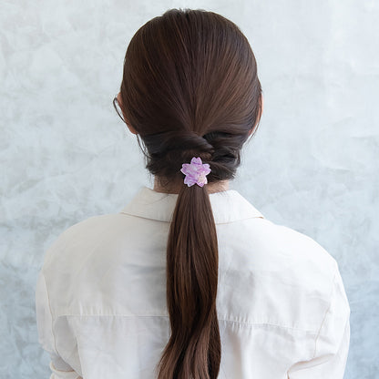 ヘアゴム 桜 ラメ マーブル カラー