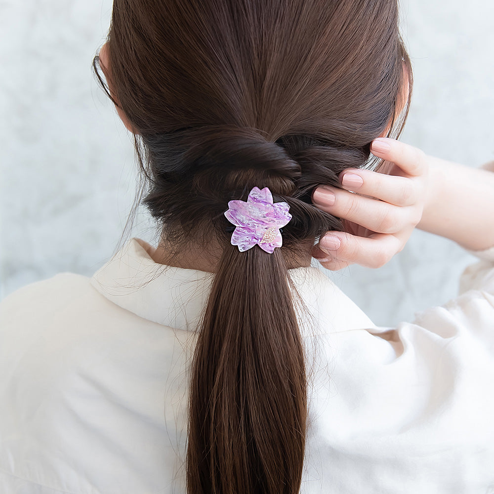 桜 シェル入り ヘアゴム ヘアゴム 桜 ラメ マーブル カラー – OSEWAYAオンラインストア