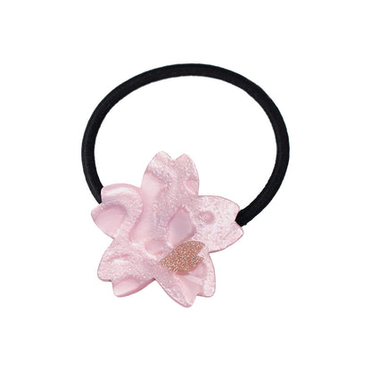ヘアゴム 桜 ラメ マーブル カラー
