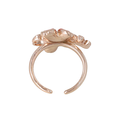 リング ニッケルフリー メタル 桜 ダブル フリーサイズ 指輪