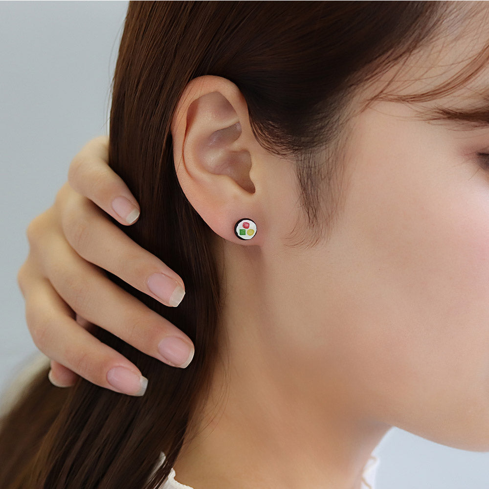 ピアス ニッケルフリー お寿司 ミニチュア フード  5個セット チタンポスト スタッドピアス