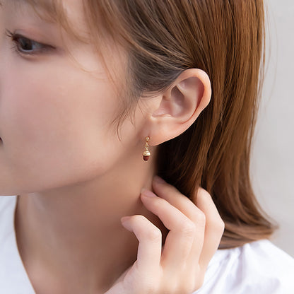 ピアス 紅葉 鹿 どんぐり 3個セット チタンポスト スタッドピアス