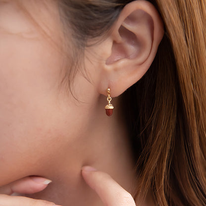 ピアス 紅葉 鹿 どんぐり 3個セット チタンポスト スタッドピアス