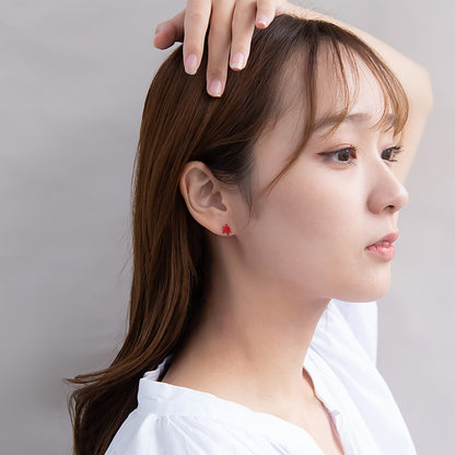 ピアス 紅葉 鹿 どんぐり 3個セット チタンポスト スタッドピアス