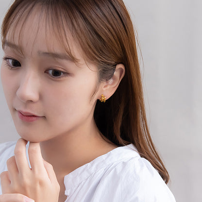 ピアス 紅葉 鹿 どんぐり 3個セット チタンポスト スタッドピアス