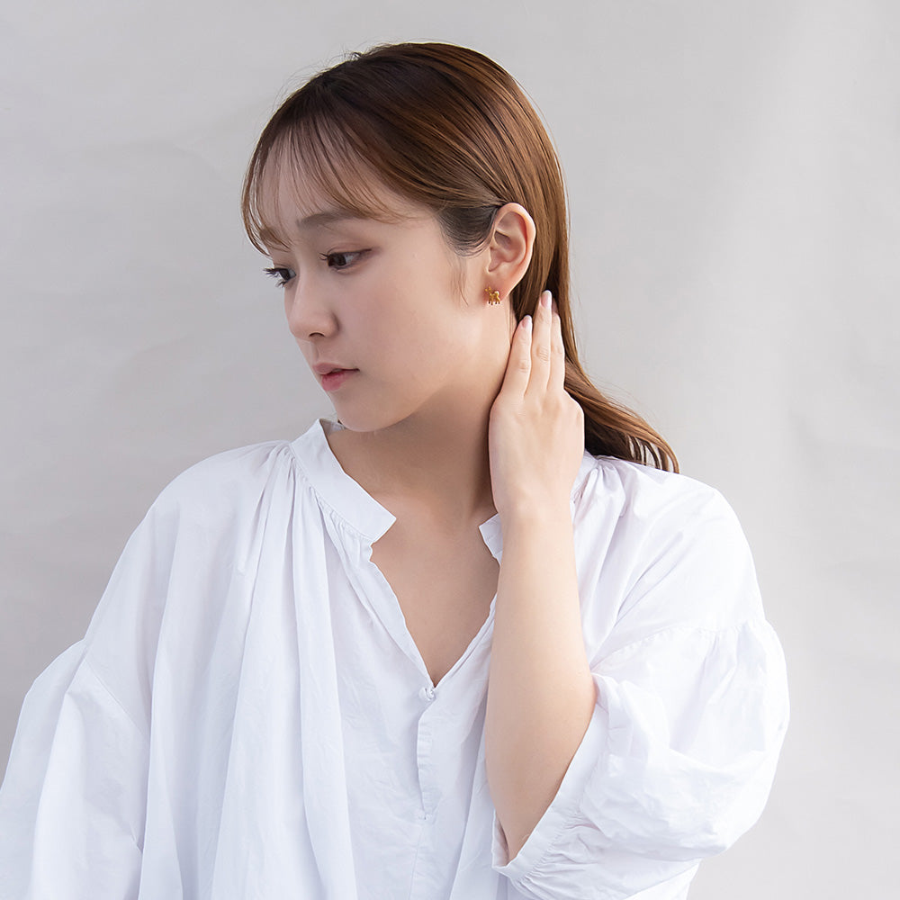 ピアス 紅葉 鹿 どんぐり 3個セット チタンポスト スタッドピアス