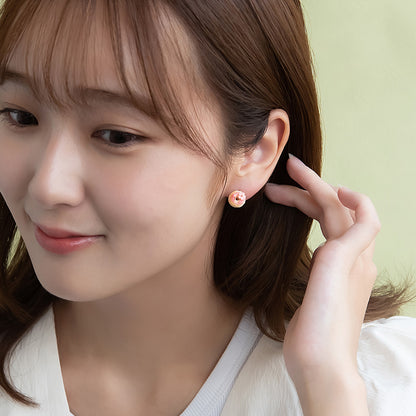 ピアス 桜 フラワー ドーナツ スイーツ パール ３個セット チタンポスト スタッドピアス