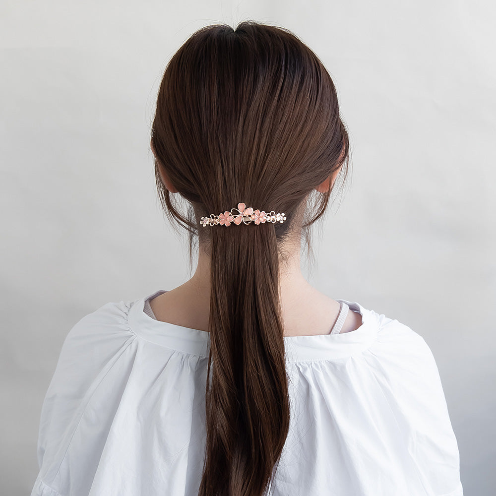 バレッタ ニッケルフリー メタル 桜 ストーン – OSEWAYAオンラインストア