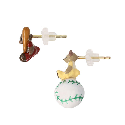 【Ayatorie】小さなくまのホームランピアス