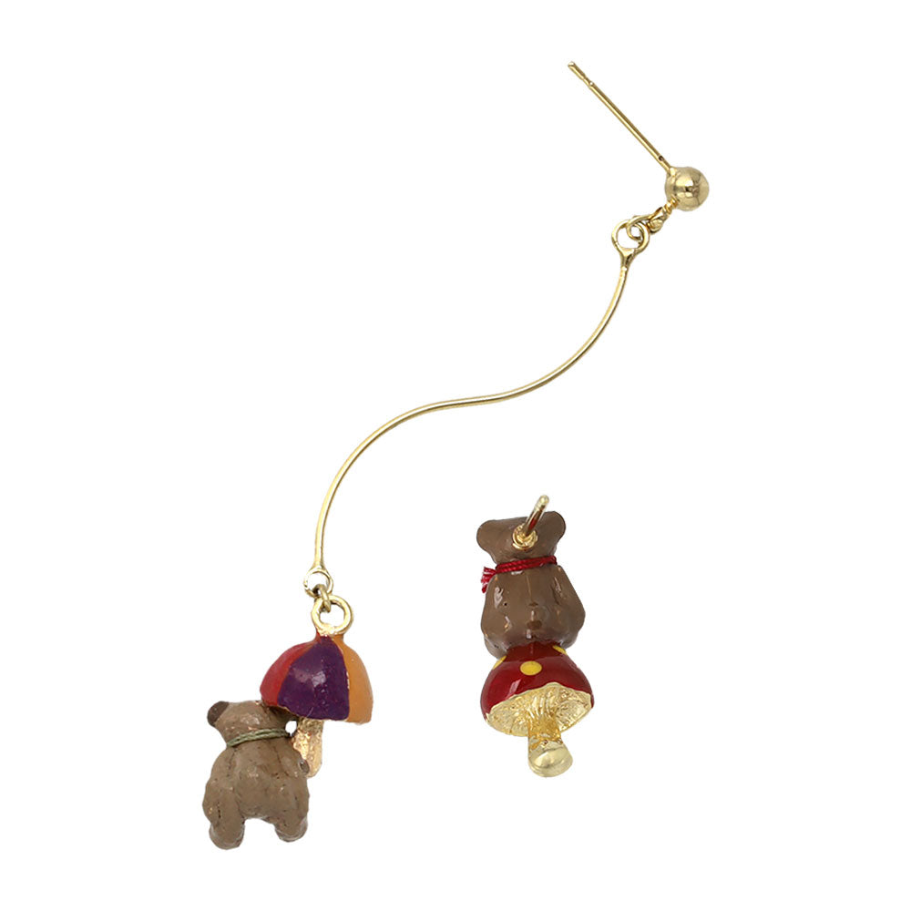 Ayatorie】小さなくまのキノコ採りピアス – OSEWAYAオンラインストア
