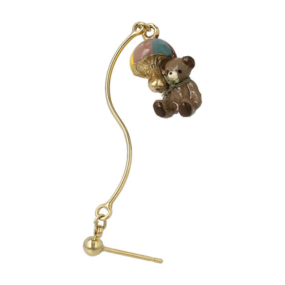 【Ayatorie】小さなくまのキノコ採りピアス