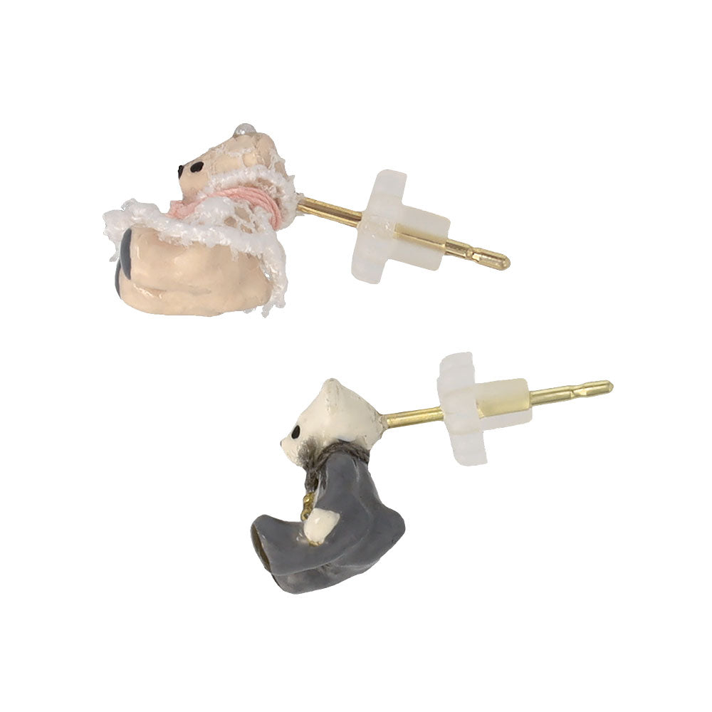 【Ayatorie】小さなくまのウエディングピアス