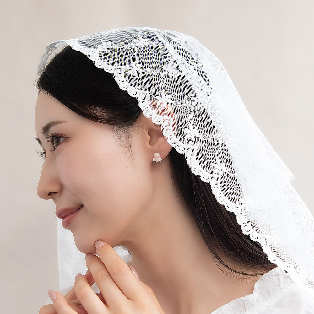 【Ayatorie】小さなくまのウエディングピアス