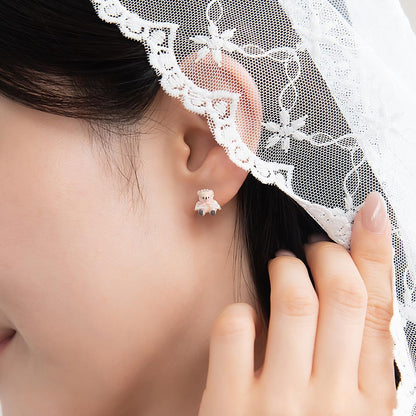 【Ayatorie】小さなくまのウエディングピアス