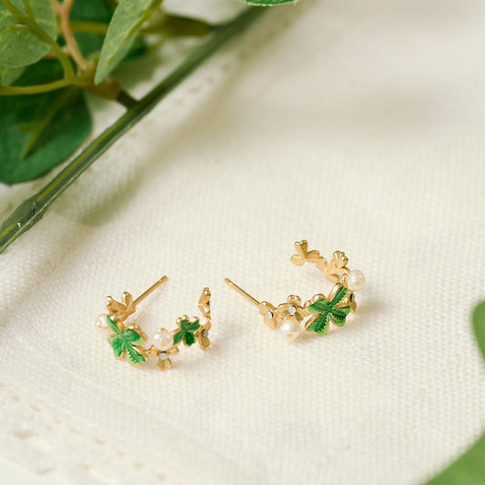 【Ayatorie/アヤトリエ】幸せのクローバーピアス