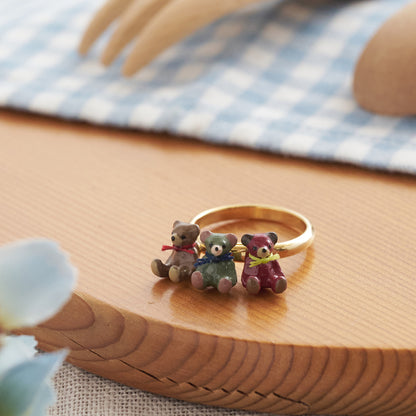 【Ayatorie/アヤトリエ】小さなくまのお座りリング