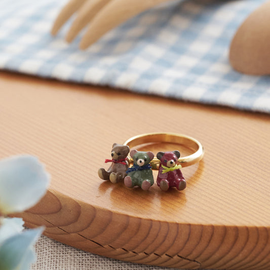 【Ayatorie/アヤトリエ】小さなくまのお座りリング