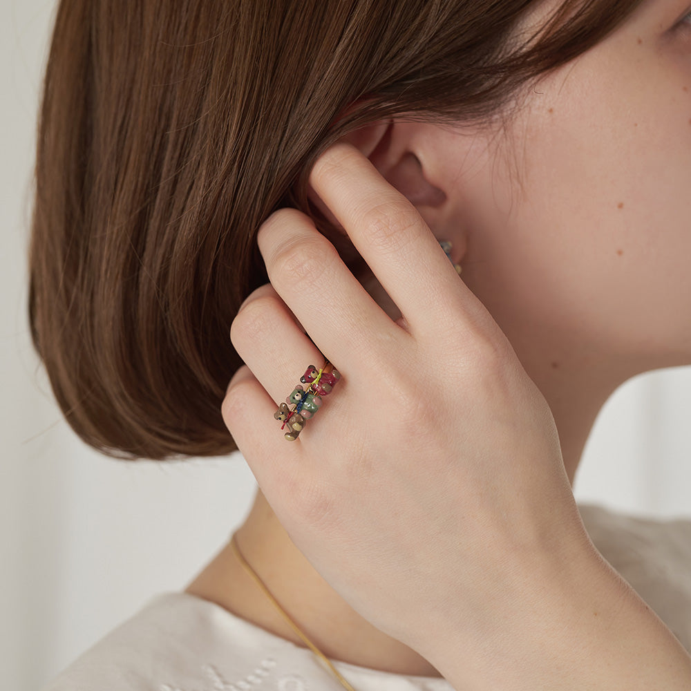 【Ayatorie/アヤトリエ】小さなくまのお座りリング