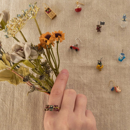 【Ayatorie/アヤトリエ】小さなくまのお座りリング