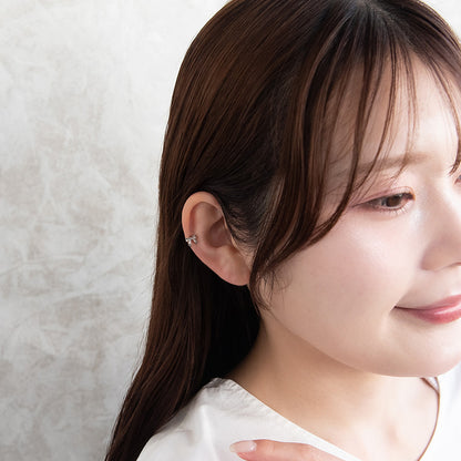 ボディピアス メタル リボン ストレートバーベル ネジ式 サージカルステンレス 16G【1個販売】