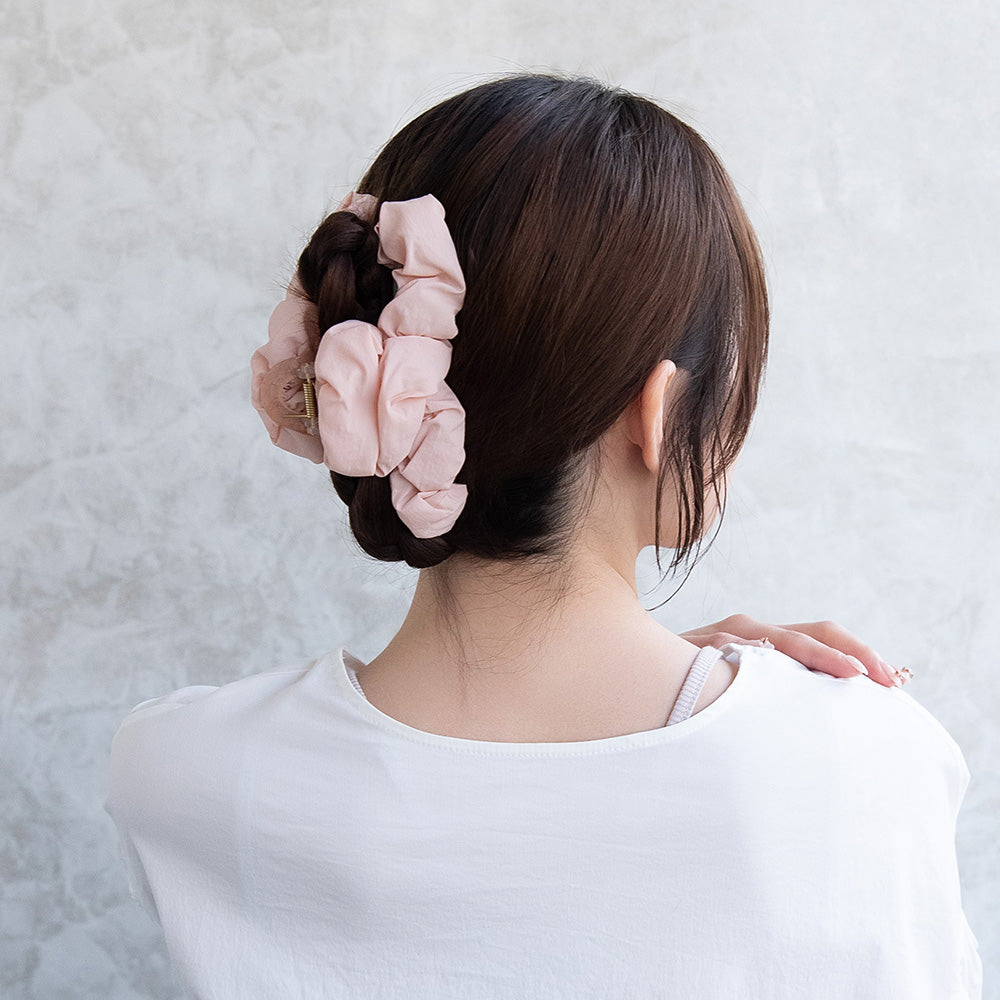 ヘアクリップ くしゅくしゅ ボリューム ビッグ ロール バンスクリップ
