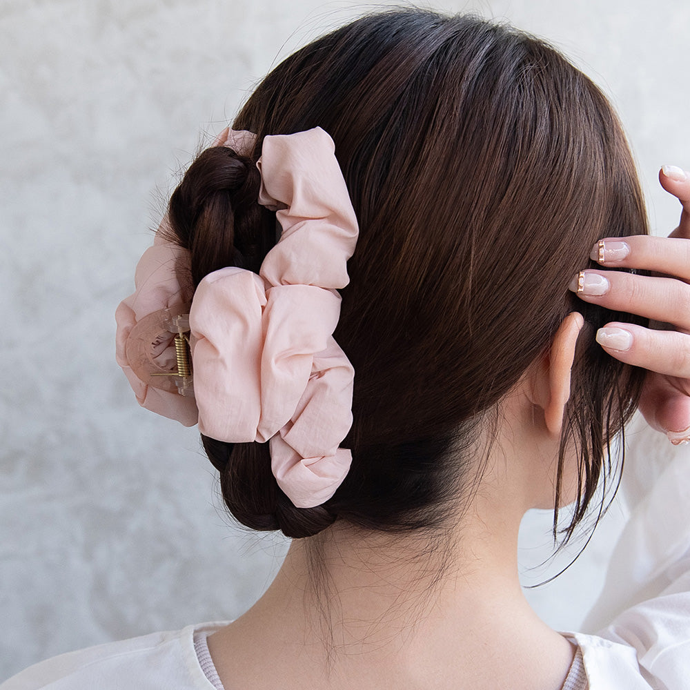 ヘアクリップ くしゅくしゅ ボリューム ビッグ ロール バンスクリップ
