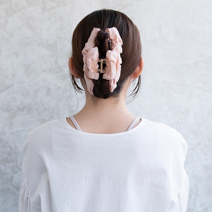ヘアクリップ くしゅくしゅ ボリューム ビッグ ロール バンスクリップ