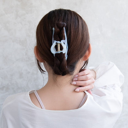 ヘアクリップ  オーロラ カラー ウェーブ ロール ライン バンスクリップ