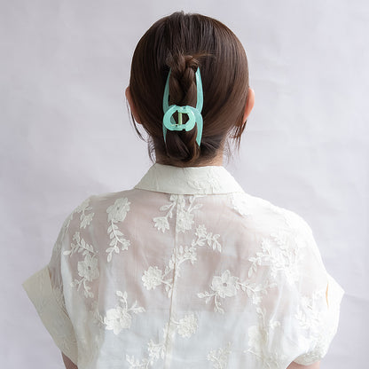 ヘアクリップ カラー ロール バンスクリップ