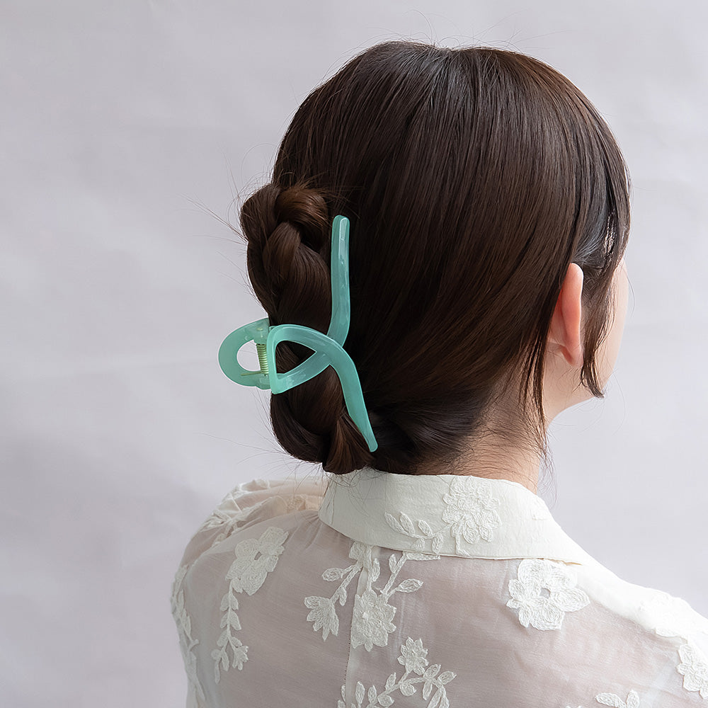 ヘアクリップ カラー ロール バンスクリップ